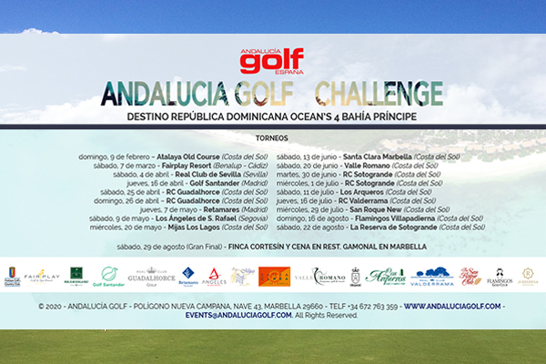 calendario circuito X Andalucia Golf Challenge
